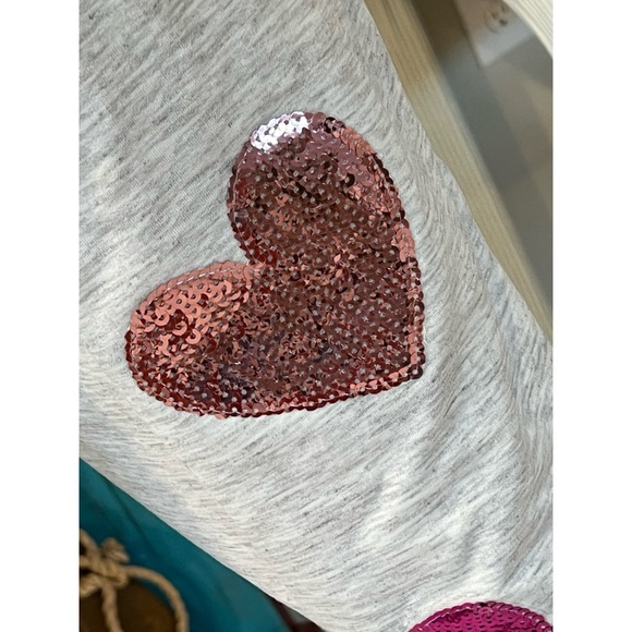 FINAL PRICE Two piece sequin heart loungewear set sz Small and medium - Picture 4 of 12